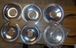 6 WB32X34 25 87 " Chrome Stove Drip Pans For Hotpoint Electric Range. Fixed Price $19.99.