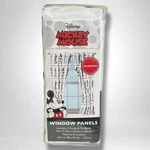 Disney Mickey Mouse Window Panels Curtains 42" X 63" Set With Tiebacks. Fixed Price $9.98.