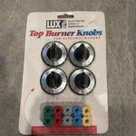 Lux Universal Knob Set Stove Oven Range Black Chrome D Post Replacement Parts. Fixed Price $15.99.