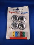 Lux Universal Knob Set Stove Oven Range Black Chrome D Post Replacement Parts. Fixed Price $17.99.