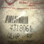 Fsp Refrigerator Gear 4318061. Fixed Price $7.77.