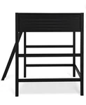 Dorel Living Denver Loft Bed Full Size Wood Black Custom Ladder Guardrails. Fixed Price $130.00.