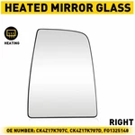 Tow Mirror Glass Upper Heated Passenger Side 15-22 Ford Transit 150 250 350. Fixed Price $18.99.