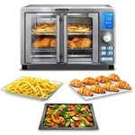 Gourmia Air Fryer French Door Toaster Oven 6-SLICE Capacity, Led Display Wi.... Fixed Price $177.33.