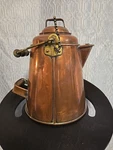 Spanish-american War Us Navy 9 Quart Brass And Copper Coffee Pot W/ Lid. Fixed Price $350.00.