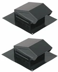 Pair Broan-nutone 636 Black Steel Roof Vent Caps For 3" & 4" Round Ducts. Fixed Price $36.99.