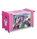 Minnie Mouse Toy Box With Retractable Fabric Top By Delta Children, Pink. Fixed Price $63.00.