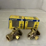 Brasscraft Multi-turn Dual Valve 1/2" Fip Inlet, 3/8" Outlet. Lot Of 2.. Fixed Price $19.99.