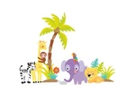 Safari Fabric Wall Decals With Elephant, Giraffe, Monkey, Lion, Zebra, Parrot.... Fixed Price $173.76.