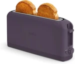 Bella 2 Slice Slim Toaster,fits-anywhere KITCHENWARE,6SETTING Shade Control Plum. Fixed Price $23.79.