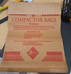Whirlpool Trash Compactor Bags Pre-cuffed 2-PLY Double Fold Pack Of 11. Fixed Price $34.97.
