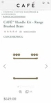 Caf Brushed Brass Handle/knob Kit #cxfcehkpmcg For Double Oven Gas Range. Fixed Price $295.00.