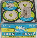 4 Pack Bussmann Tron Type Tl 15 Amp Time Delay Fuses - Nos. Fixed Price $6.99.