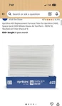 Aprilaire 401 Replacement Filter For 2400 Purifier. Fixed Price $25.00.