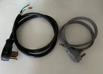 2 Cables & 4 Prong 30 50 Amp Range Dryer Power Cord Certified Appliance. Fixed Price $25.00.