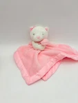 Carters Pink Cat Lovey Security Blanket Hugging White Kitten Plush Baby Toy. Fixed Price $7.00.