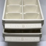 Vintage General Electric Ice Cube Tray Plastic Lot Of 2 Stackable. Fixed Price $19.99.