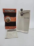 Proctor Silex White Electric Can Opener/knife Sharpener Model 76370PY With Box. Fixed Price $19.69.
