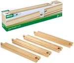 World 33341-4 Piece Long Straight Wooden Train Tracks Expandable & Compatible. Fixed Price $20.95.