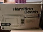 Hamilton Beach 700 Watt Compact Digital Kitchen Microwave Oven White- New In Box. Fixed Price $39.99.