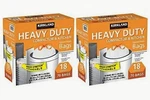 2 Packs Kirkland Heavy Duty Compactor & Kitchen Trash Bags 18 Gallon -70 Each. Fixed Price $51.55.