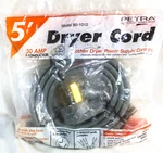Petra 3-WIRE Open-end-connector 30-AMP Dryer Cord, 5FT. Fixed Price $12.00.