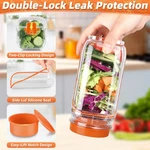 Salad Jar With Side Opening Double-lock Leak-resistant Design, Vertical Lay.... Fixed Price $10.88.