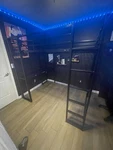 Dorel 5457096 Abode Full Size Loft Bed With Desk- Black Frame 2 Side Ladder. Fixed Price $230.00.