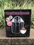 New In Box Hamilton Beach 1.5 Quart Capacity Ice Cream Maker, 68320B IC04 Black. Fixed Price $37.99.