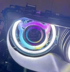 Devil Emoji Demon Multicolor Rgb Led Angel Eye Halos Headlight Car Bluetooth Drl. Fixed Price $75.91.
