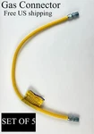 Brasscraft Gas Connector Stainless 1/2 Mip X 3/8 O.d 36 Length Set Of 5. Fixed Price $35.00.