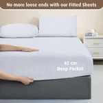 Fitted Bed Sheet Set-pure COTTON-2 Pillowcase Single/king Sing/double/queen/king. Fixed Price $28.63.
