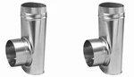 Two Bulk Lot: New 4 Inch Diameter Aluminum Offset Dryer Hose Connector, Deflecto. Fixed Price $34.00.