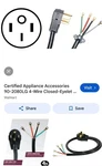 Certified Appliance 4FT 50A 4-WIRE Electric Range Cords Model 90-2080LG. Fixed Price $16.00.