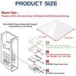 Replacement Glass Shelves W10773886, W10527848. Fixed Price $87.99.
