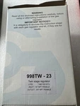 Cavagna Kosan 998TW-23 Propane Regulator 250 Psi 1-2.2 High Volume Pressure. Fixed Price $55.99.