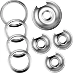 4 Pack Chrome Cooktop Drip Pans Fit For Range Stove Burner Bowls. Fixed Price $25.85.