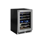Marvel MP24WDG5RS 24" Stainless Steel Dual Zone Wine Cooler, Nib. Fixed Price $2184.00.