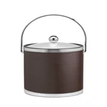 Kraftware Sophisticates Leatherette Ice Bucket 3 Quart Brown W/polished Chrome. Fixed Price $38.91.