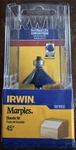 Irwin Marples Chamfer Router Bit 45 (1901000). Fixed Price $30.00.