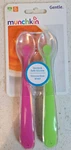 Munchkin Gentle & Safe Silicone Infant Spoons 2 Pcs Pink And Green. Fixed Price $9.99.