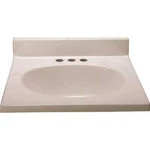 Premier 25 In. X 19 Custom Cultured Marble Vanity Top Sink Solid White. Fixed Price $225.00.
