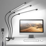 Led Desk With Clamp, 3-HEAD Ultra-wide Lighting, 4 Color Modes, Adjustab.... Fixed Price $45.45.