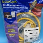 Brasscraft CSSL45R-60 Safety Plus Gas Appliance Connector With 3/8" Od Efv And. Fixed Price $25.00.
