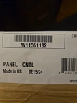 W11561182 Whirlpool Panel. Fixed Price $109.95.