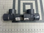 Nos 2-PACK Lot Genova 2" Threaded Sch 80 Pvc Fip Tee Female Fitting Gray 354518. Fixed Price $23.24.