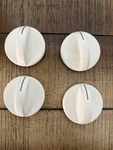 Whirlpool Electric Range Knob Set Of 4 White Gray Line Oem Part# 9757132. Fixed Price $17.49.