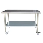 Sportsman SSWTWC60 Stainless Steel Work Table With Casters 24 X Inches. Fixed Price $286.13.