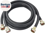 6FT Washing Machine Hoses Black Rubber Hot And Cold Water Supply Line, Long Burs. Fixed Price $30.14.