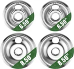 Silver Stove Drip Pans GE68C Chrome Burner Bowls. Fixed Price $17.99.